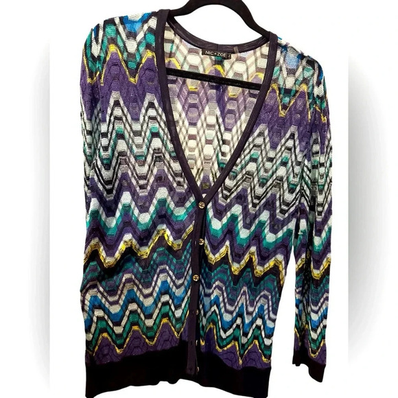 Nic+Zoe button down cardigan size L - Picture 4 of 6